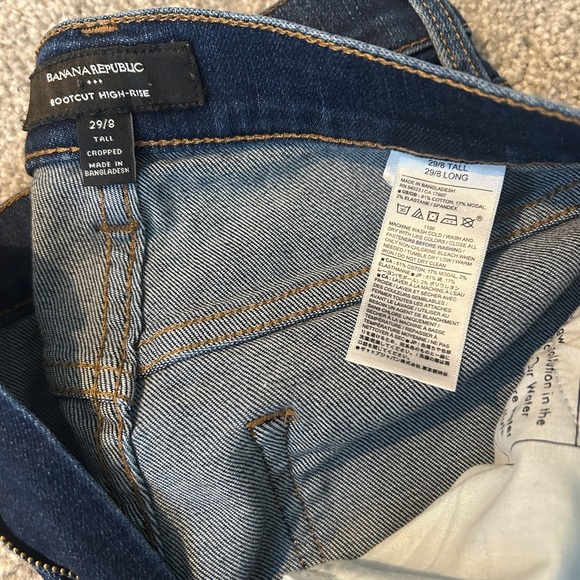 Banana Republic High Rise Bootcut Cropped Jeans, Tall - Picture 4 of 6